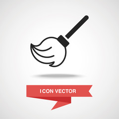 Sticker - cleaning brush icon