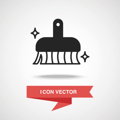 Wall Mural - cleaning brush icon