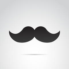 Wall Mural - mustache icon. vector art.