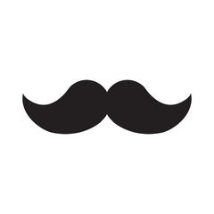 Wall Mural - mustache vector icon on white background.
