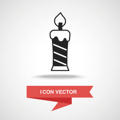 Wall Mural - Christmas candle icon