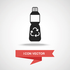 Poster - Environmental protection concept recycle water bottle icon