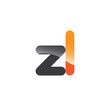 zl initial grey and orange with shine