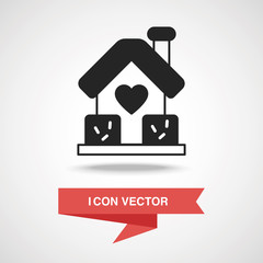 Poster - love house icon