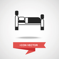 Canvas Print - bed icon