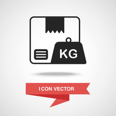 Poster - logistics freight weight icon