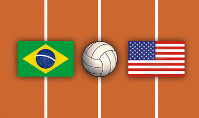 Brazil vs USA Volleyball