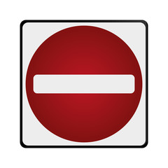 Poster - flat design traffic sign icon vector illustration