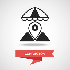 Sticker - umbrella icon