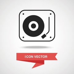 Canvas Print - DJ disk icon