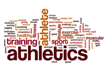 Wall Mural - Athletics word cloud concept