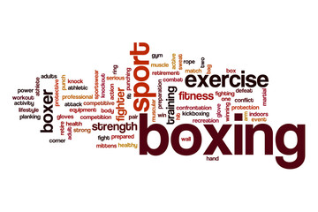 Sticker - Boxing word cloud concept