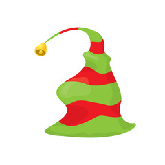 christmas elf hat. vector illustration