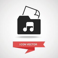 Canvas Print - music file icon