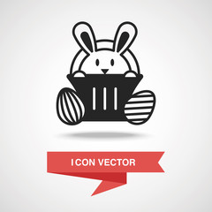 Sticker - Easter bunny icon