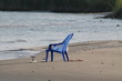 A chair waiting for the swimmers in the Galilee sea