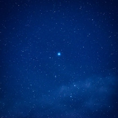 Wall Mural - Blue dark night sky with many stars