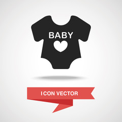 Wall Mural - baby clothes icon