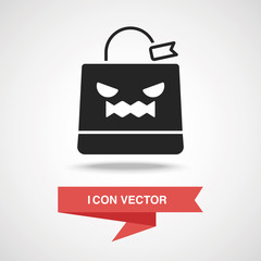 Poster - halloween shopping bag icon