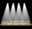 Fortieth Birthday Shows Beams Of Light And Celebrate