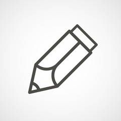 Fototapete - web icon of modern lineart pencil. Digital application pictogram