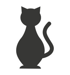 Wall Mural - cat mascot pet silhouette icon