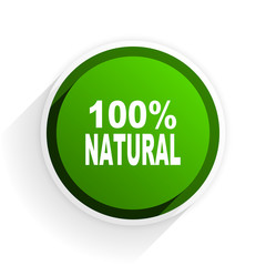 Poster - natural flat icon with shadow on white background, green modern design web element