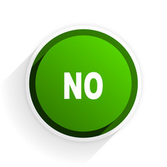 Poster - no flat icon with shadow on white background, green modern design web element