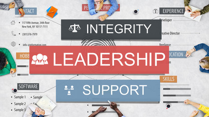 Sticker - Leadership Lead Guiding Support Integrity Concept