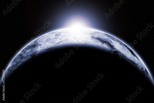 Zdjęcie XXL Scena wszechświata z planetami. Elementy dostarczone przez NASA