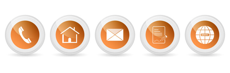 Contact us vector buttons - set.