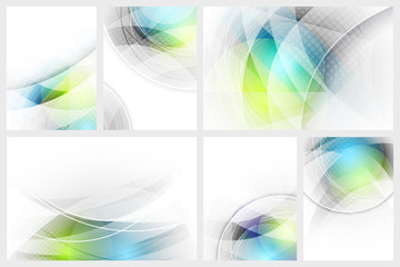 Wall Mural - set of abstract glowing background with space for your content.