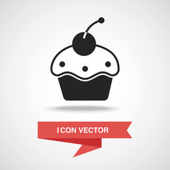 Sticker - cupcake icon