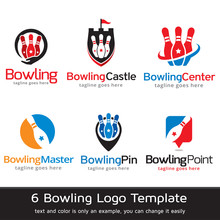 Bowling Logo Template Design Vector