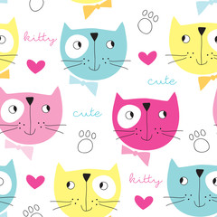 Foto zasłona zwierzę miłość wzór kot kociak