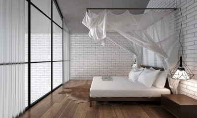 Loft house bedroom