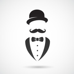 Wall Mural - gentleman vector icon.