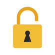 Flat icon unlocked padlock. Lock icon. Vector illustration.