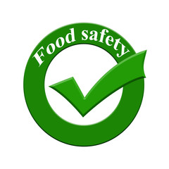 Wall Mural - Food safety icon or symbol image concept design for business and use in company system.