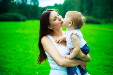 mother and baby outdoor