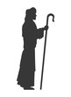 flat design saint joseph silhouette icon vector illustration