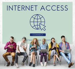 Wall Mural - internet access url browsing connection concept