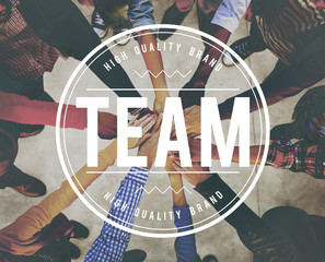 Canvas Print - Team Building Collaboration Connection Corporate Teamwork Concep