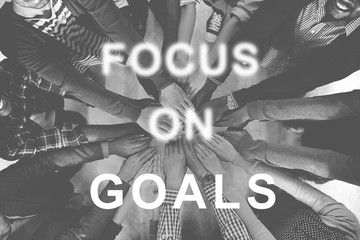 Poster - Focus On Goals Text Graphics Concept