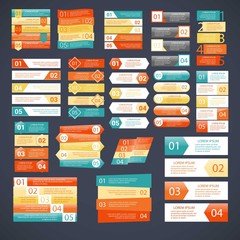 variety of infographic banners