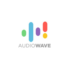 Wall Mural - Colorful Abstract Line, Audio Technology