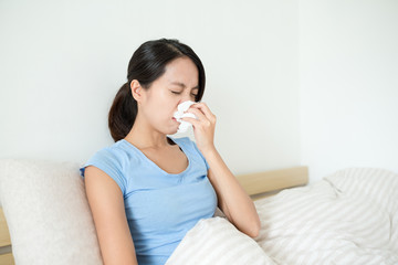 Wall Mural - Woman feeling sick