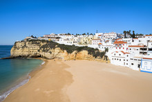 Carvoeiro And Beach, Algarve, Portugal
