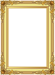 Vintage frame retro decoration corner template design.Gold photo frame with corner line floral for picture, Vector design decoration frame pattern style.frame floral border template illustration