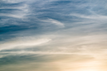 colorful dramatic sky with cloud at sunset